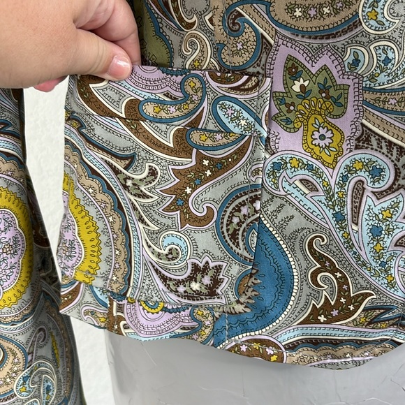 Etro Paisley Pleated Back Cotton Stretch Blazer - Picture 2 of 11